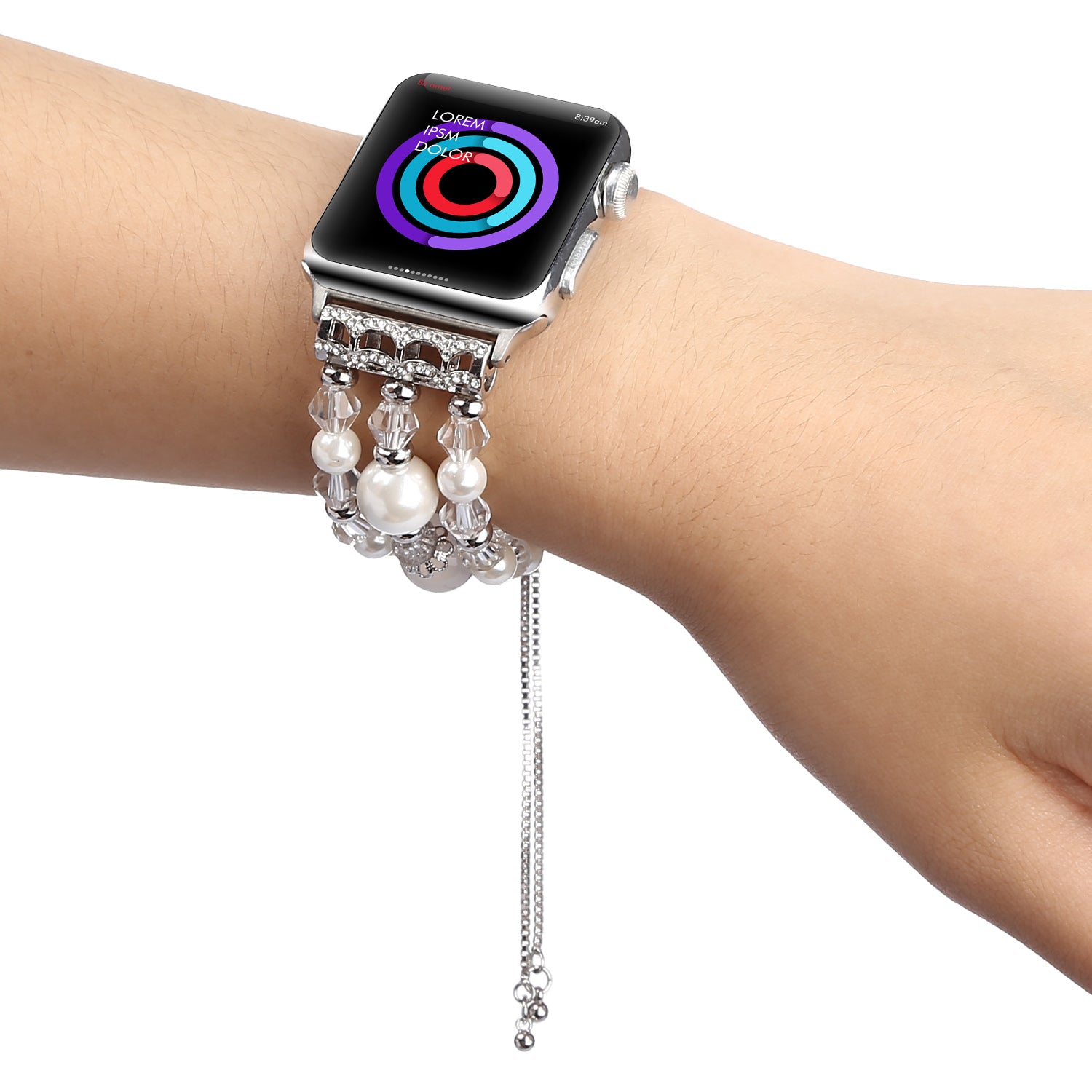 Fashionable Agate Pearl Smart Bracelet Smart Watch Strap for Apple Watch Ultra 2 49mm Series 9 45mm SE (2023) 44mm Ultra 49mm Series 8 45mm 7 45mm Apple Watch Series 1 2 3 42mm SE 44mm SE (2022) 44mm 6 5 4 44mm Fashionable Agate Pearl Smart Bracelet Smart Watch Strap for Apple Watch Ultra 2 49mm Series 9 45mm SE (2023) 44mm Ultra 49mm Series 8 45mm 7 45mm Apple Watch Series 1 2 3 42mm SE 44mm SE (2022) 44mm 6 5 4 44mm